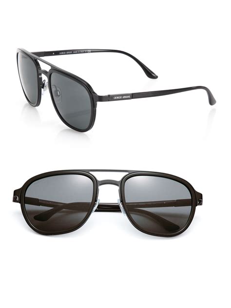 Giorgio Armani 55mm Square Sunglasses In Black For Men Lyst