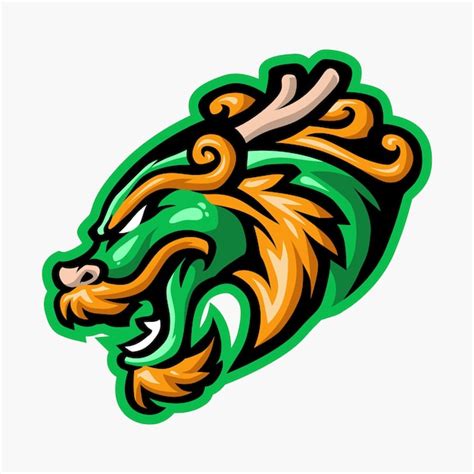 Premium Vector Green Dragon Mascot