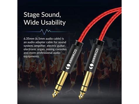 635mm 14 Trs To 635mm 14 Trs Stereo Audio Cable Male To Male 10ft 3m