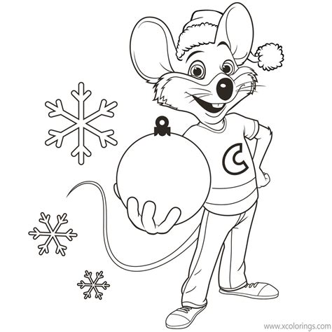 Chuck E Cheese Sketch Coloring Page