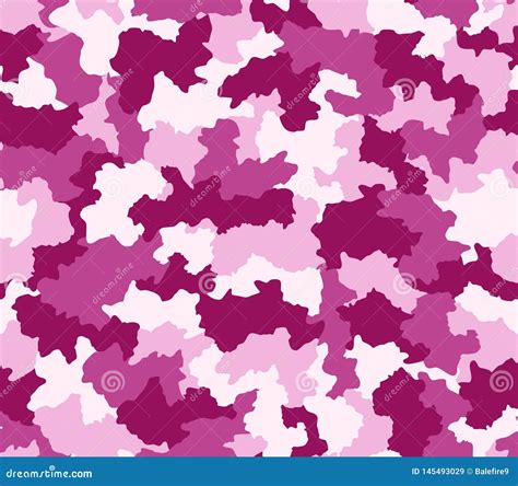 Pink And Purple Camouflage Seamless Pattern Stock Illustration