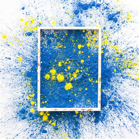 330,000+ vectors, stock photos & psd files. Photo frame on blue and yellow bright dry colors - Nohat