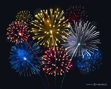 Juegos, dibujos para colorear, películas de animación, música, canales de youtube, robótica, apps. Ilustración De Fuegos Artificiales Brillantes - Descargar ...