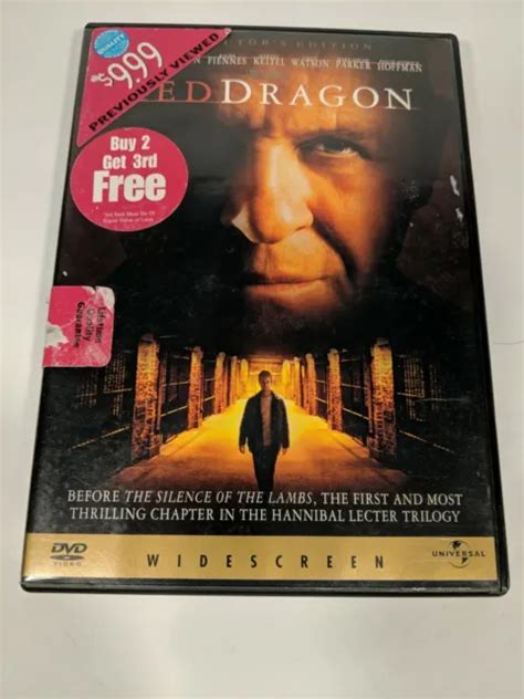 RED DRAGON WIDESCREEN Edition On DVD With Anthony Hopkins Horror 5 80