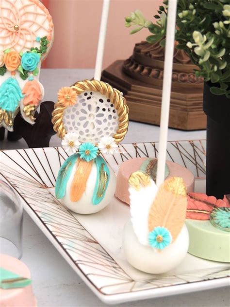 If you're having a dinner party, spice your place settings up a bit with pastel marbled plates and these adorable place cards. Kara's Party Ideas Boho Chic Birthday Party | Kara's Party Ideas