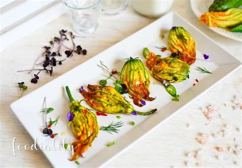 Baked Stuffed Zucchini Flowers Foodiality