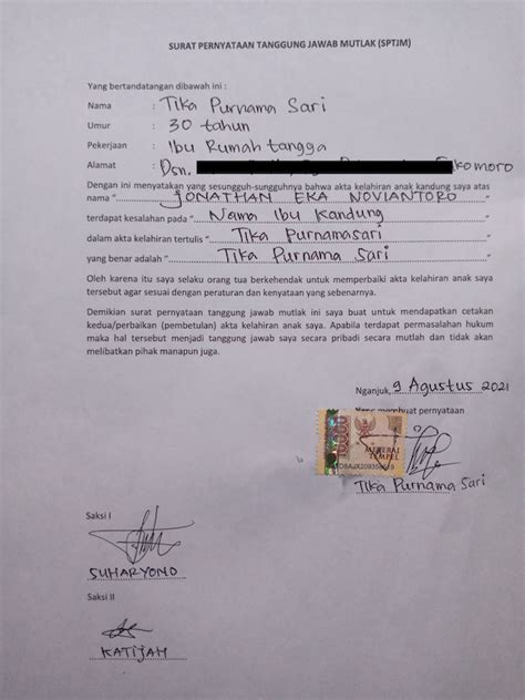 Contoh Surat Permohonan Ganti Nama Akte Kelahiran Kumpulan Contoh Porn Sex Picture