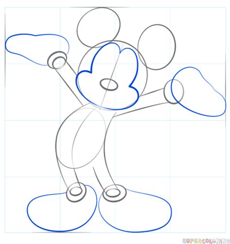 How To Draw Mickey Mouse Step By Step Drawing Tutorials
