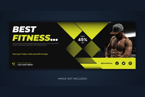 Gym Fitness Training Facebook Cover Page Graphic By Grgroup03
