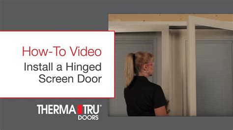 How To Install A Screen Door Video The Door