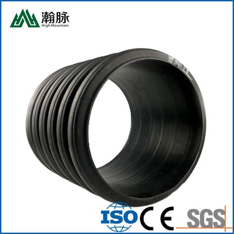Black Pe100 Sn8 200mm 300mm 400mm Hdpe Double Wall Corrugated Pipe For
