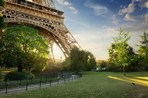 Lawn Near Eiffel Tower Stock Photo By Givaga Photodune