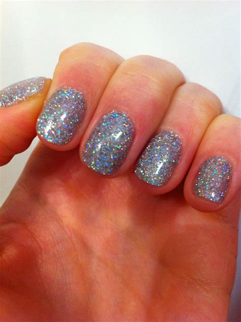 Gel Nails Dipped In Glitter Nail Ftempo