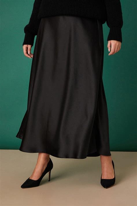 Skirts Curve Satin Bias Cut Midi Skirt Dorothy Perkins