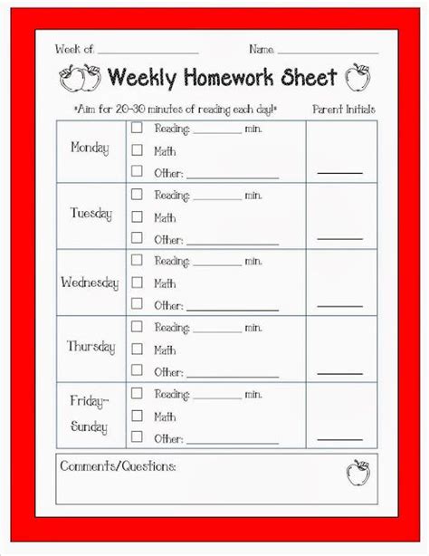 22 Homework Planner Templates Schedules Excel Pdf Formats