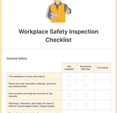 Workplace Safety Inspection Checklist Form Template Jotform