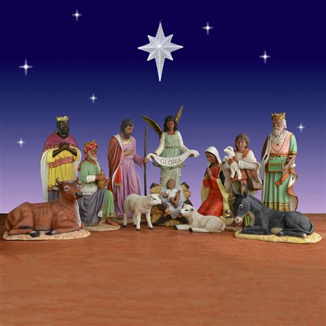 11 Piece African American Nativity Set Fiberglass