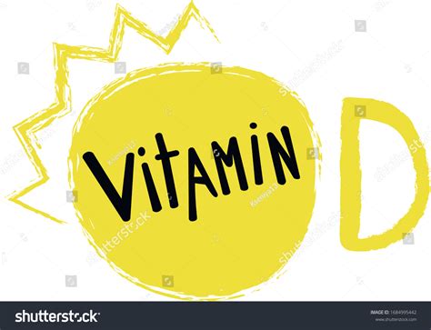 Vitamin D Sun Icon Vector Hand Stock Vector Royalty Free 1684995442 Shutterstock