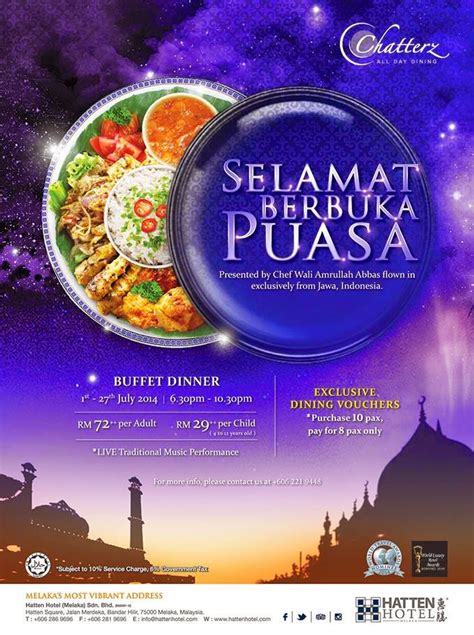 Sebelum menyantap hidangan, umat islam biasanya akan mengawalinya dengan berdoa. Hatten Hotels 'Selamat Berbuka Puasa' buffet dinner promo