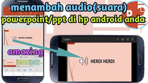 Cara menambah audio(suara)pada powerpoint atau ppt di hp android