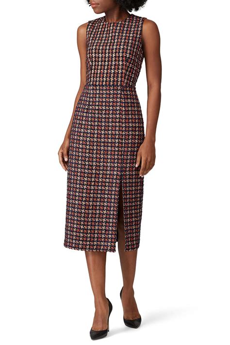 Plaid Tweed Midi Dress By Jill Jill Stuart For 37 Rent The Runway