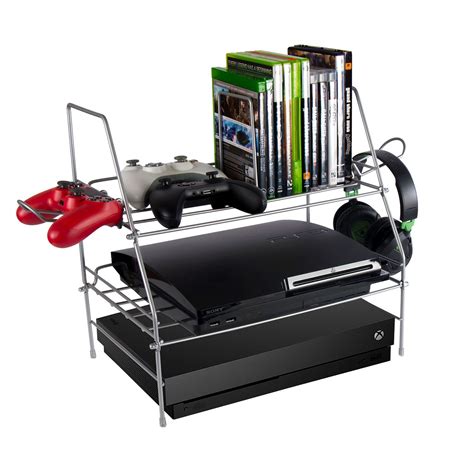 New Video Game System Xbox Ps3 Wii Storage Rack Shelf Station Organizer