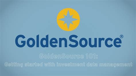 Goldensource 101 Getting Started With Investment Data Management As A