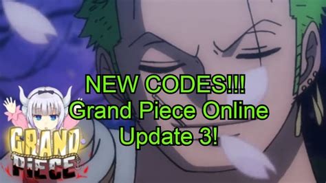 New Codes Grand Piece Online Update 3 Codes Gpo Youtube