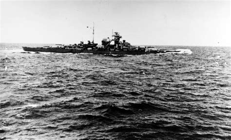 The Bismarck Photographed From The Heavy Cruiser Prinz Eugen On 24 May