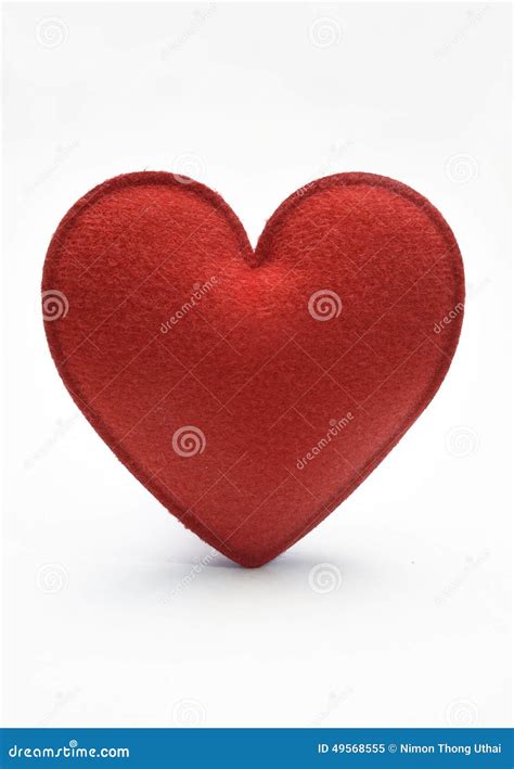 Red Heart Isolated On White Background Stock Image Image Of Shape