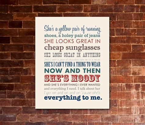 Brad Paisley Shes Everything Printable Lyrics