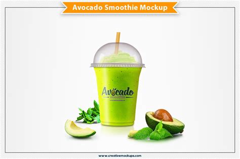 Download Avocado Smoothie Mockup ~ Product Mockups ~ Creative Market