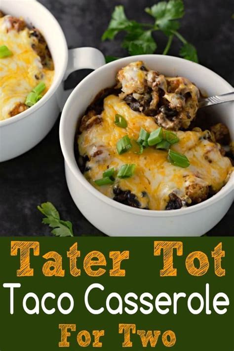 Maybe you would like to learn more about one of these? Homemade Taco Tater Tot Casserole for two features ...
