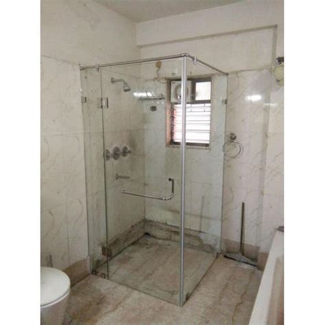 Plain Shower Glass Partition Shape Rectangular Kgn Aluminium House Kolkata West Bengal