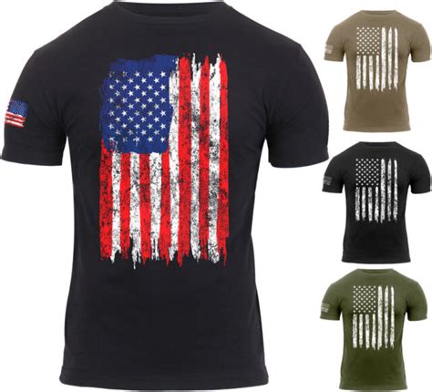 Mens Us Flag Athletic T Shirt Tactical Muscle Distressed American