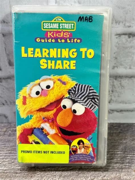 Sesame Street Kids Guide To Life Learning To Share Vhs 1996 Rare