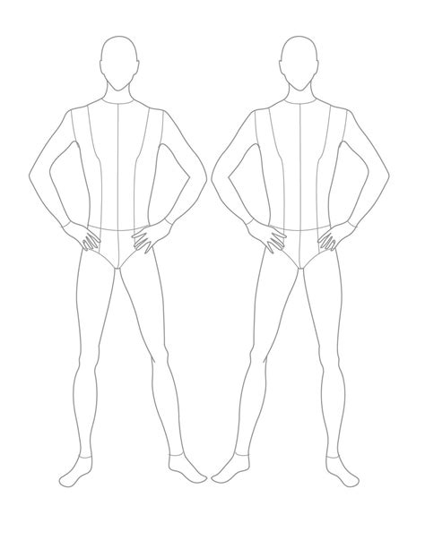 Male Figure Drawing Templates At Getdrawings Free Download