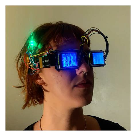 Cyberpunk Glasses With Arduino And Oled Displays Interactive Art