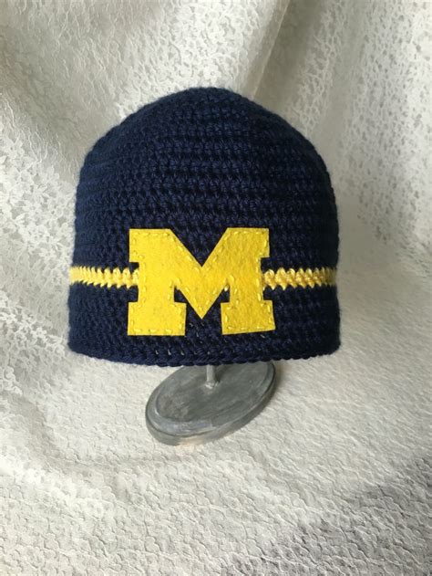 University Of Michigan Hat Child Sized Beanie U Of M Etsy Hats