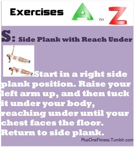 Side Plank With Reach Under Exercises A Z Try To