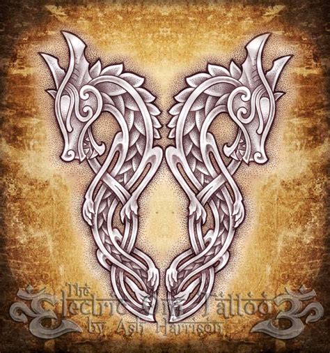 Celtic Knotwork Dragons By Ash Harrison Stella Stroy Viking