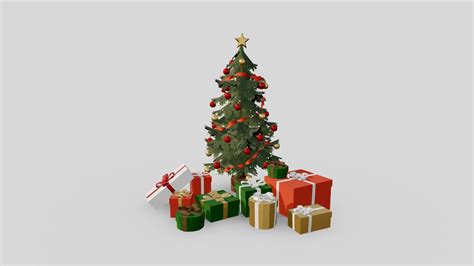 Christmas Tree Low Poly G36 3d Model By Ohow F84911d Sketchfab