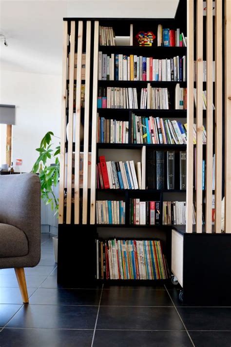 Bibliothèque d'angle 180 cm avec structure en bois de bambou et 5 étagères couleur blanc mat description structure : Bibliothèque d'angle sur mesure en bois - J'Ose Faire