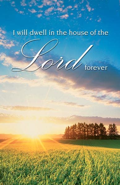 I Will Dwell In The House Of The Lord Forever Funeral Bulletin