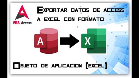 Exportar Datos De Access A Excel Con Formato Youtube