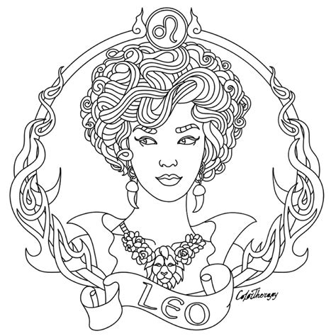 Leo Zodiac Coloring Pages Printable Coloring Pages