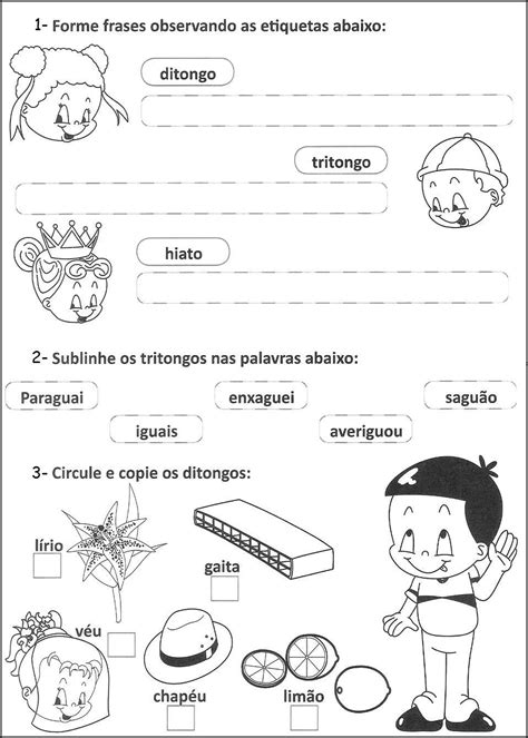 Atividades Com Hiato Ditongo E Tritongo
