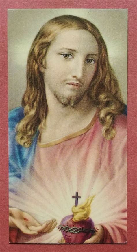 Mettere la vostra firma 2. Santino Holy Card: Sacro Cuore di Gesù • EUR 1,00 ...