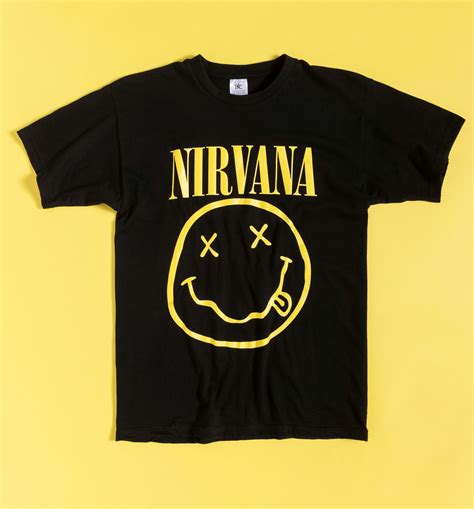 Black Nirvana Smiley T Shirt