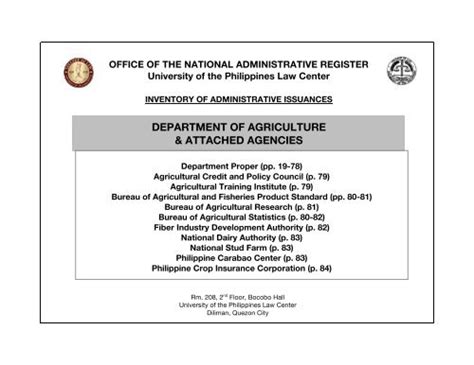 Da And Attached Agencies Pdf University Of The Philippines